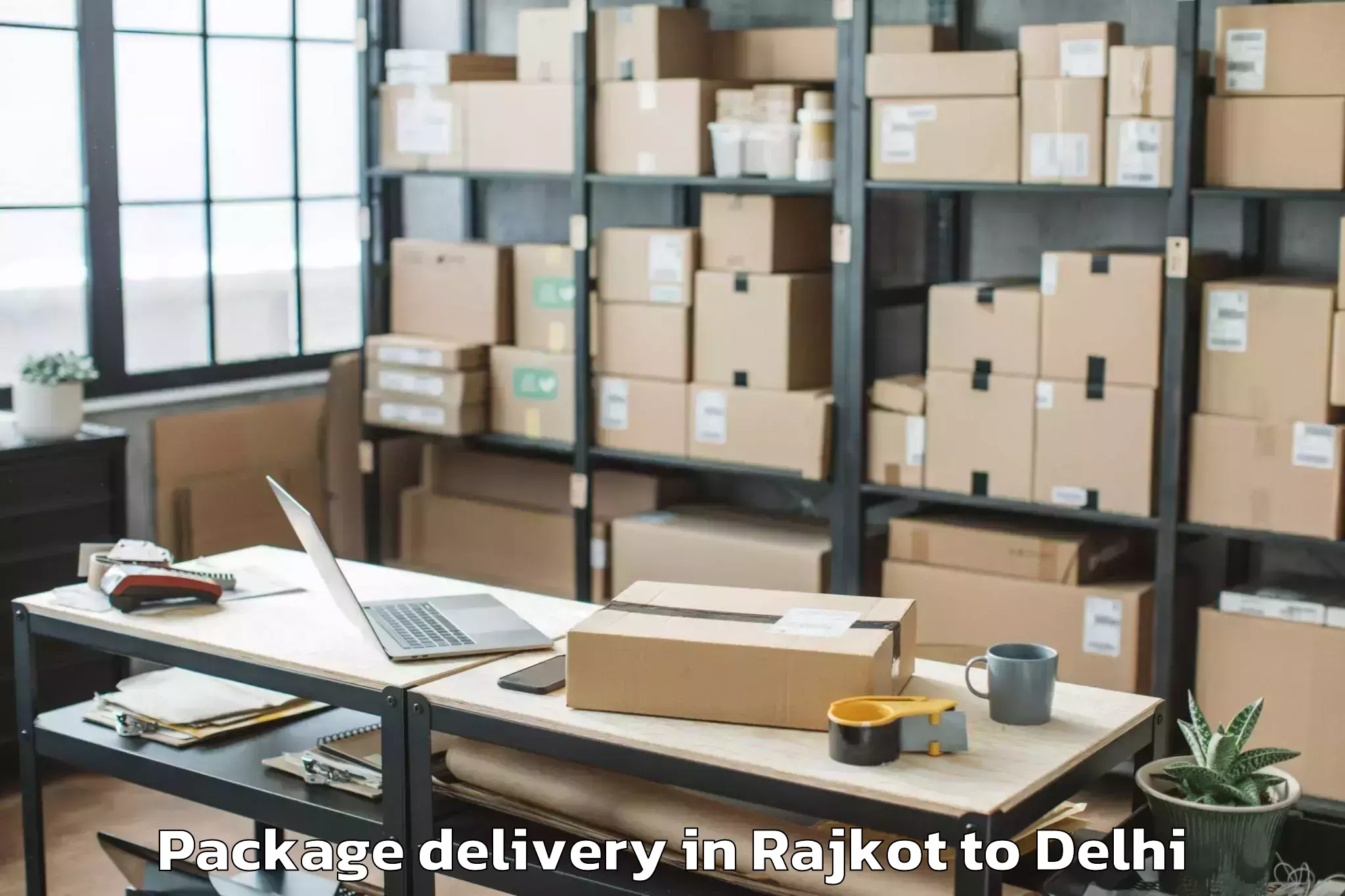 Leading Rajkot to D Mall Paschim Vihar Package Delivery Provider